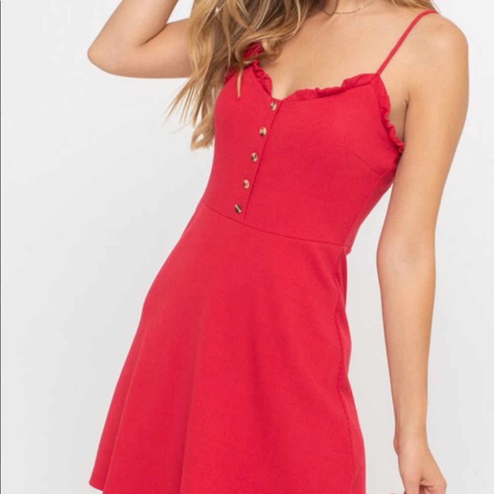 Cherry red-skater dress